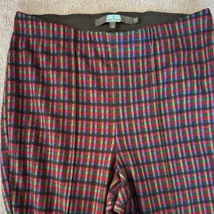 Ellen Tracy Multicolor Plaid Pants